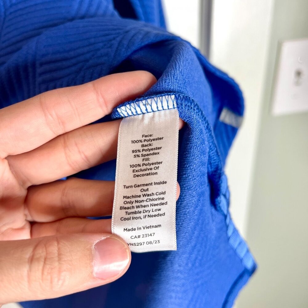 T By Talbots Mixed Quilt Button Neck Pullover Nau… - image 4